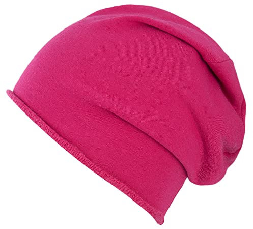 MESS Cappello Bambino Bambina Anni Berretto Cappellino Invernale Mesi Caldo Cotone Bimba Bimbo Cuffia Ragazzo Bambini Cappelli Anno Invernali Neve Accessori Felpa Cappellini Sci (Fuxia, 46/50 (S))