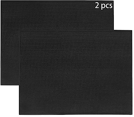 Ulable Dish Drying Mat, Microfiber Dry Pad, Quick-Drying Dish Drainer Board Mat for Kitchen Counter-top Tabletop Accessories, Machine Wash, 20 X 15 inch, Black, 2-Pack