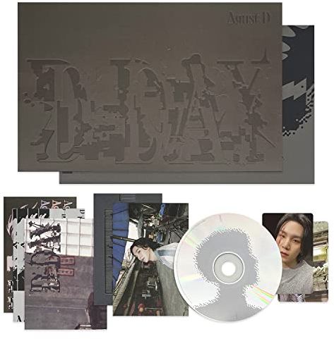Agust D(SUGA) of BTS - [D - DAY] (VERSION 02) Photo Book + Lyric Book + CD + Post Card + Poster + Photo Card A + Photo Card B + Scanimation Card + Sticker + 2 Extra Photocards