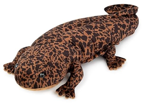 PuffPurrs 20 Brauner Salamander Plüsch - Realistisches Stofftier, einzigartiges niedliches Amphibien-Geschenk für Kinder