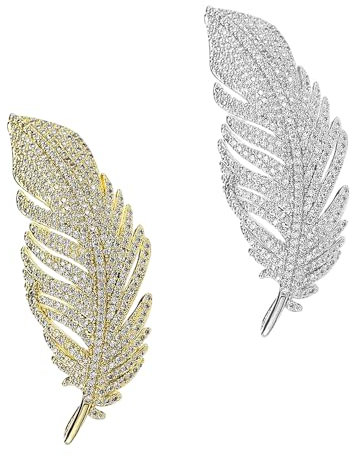 2 spille a forma di diamante, spille dorate e argentate, spille alla moda, spille a molla con strass, eleganti corsetti, fibbie a spillo., Metallo