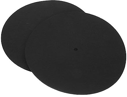 Uonlytech Schallplatten Schutzmatte 2 Stück Vinyl Record Pad 20cm Durchmesser 3mm Dicke rutschfeste Plattenspieler Matte Für Sauberen Klang Und Schutz