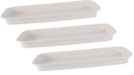 FONDOTIN 3 Uds Bandeja para Macetas Bandejas para Plantas En Macetas Bandejas Rectangulares para Macetas Suministros De Jardín Bandejas De Agua para Macetas Platos para Macetas