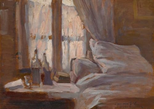 PSVDCTOO Gefeiert Wandbilder Kunst Poster Poster Wandbild Das Schlafzimmer Von Henri Le Sidaner Vintage Wandbild für Heimdekoration 60x90cm