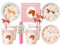 Lot de 48 pièces de vaisselle en carton Libetui - Motif poney - Pour anniversaire de fille et garçon - 12 personnes