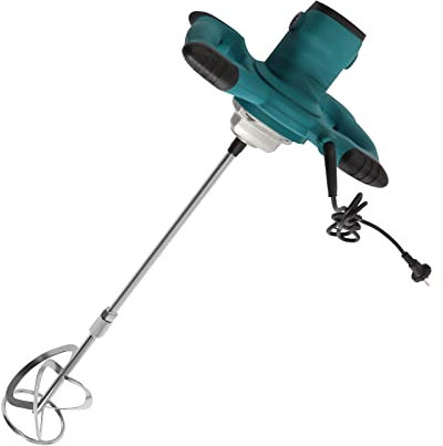 MINRS Agitador de mortero de color, 2100 W, mezclador de hormigón, con 6 batidores de velocidad, m14, interruptor bloqueable, ergonómico para pintura, yeso, cemento, mortero