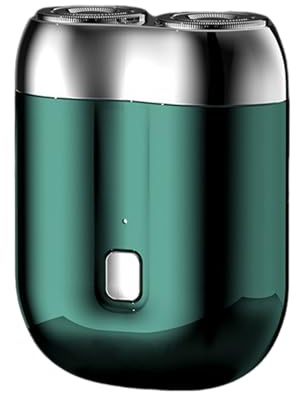 Ailan Mini Taschenrasierer, USB Minirasierer für Männer, IPX6 wasserdichter Elektrorasierer, tragbarer Mini Elektrorasierer mit Doppelkopf (Grün)