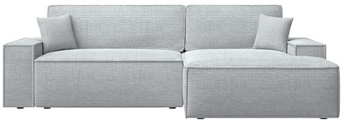 Selsey Sofa Ecksofa Eckcouch Schlafsofa Couch Mit Stauraum Schlaffunktion Pflegeleicht Polyurethanschaum L Form Rechts Chenille Hellgrau Farese