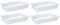 AC - Pack de 4 Bandejas Frigorificas - Capaciadad de 3,6 L - Fabricado en Plástico - Apto para Microondas y Congelador - 7 x 34 x 23 cm - Color Blanco