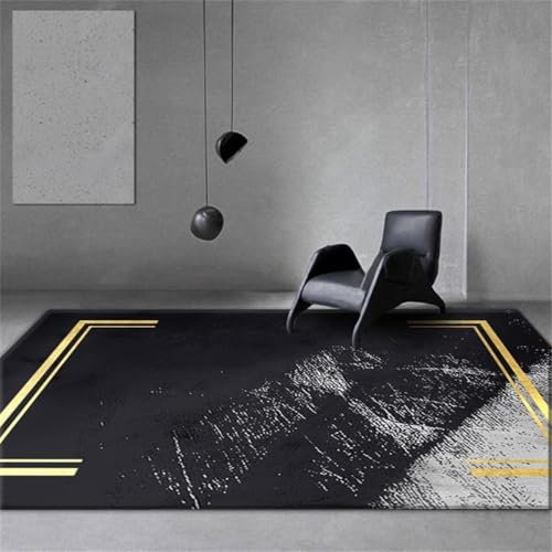 RUGMRZ Teppich Lang Teppich Wohnzimmer Heller luxuriöser Grauer einfacher Wohnzimmer-Flur-Teppich langlebig Teppich Vorraum 200X300CM