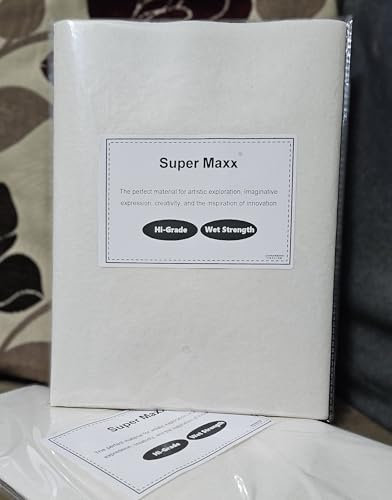 Artist Teabag Paper 12 x 360 for Mixed Media Art, Wet Strength Tissue for Printmaking, Collage, Gelli Plate, Cyanotype, Super Maxx®