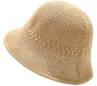 YAMEIZE Sombrero de Paja para Mujer Sombrero de Playa Ligero Plegable de Verano para el Sol Gorra de Viaje al Aire Libre