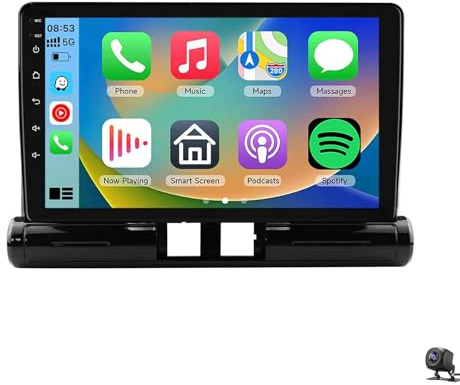 Autoradio Android 14 per Ci-troen C3 C4 2017-2023 CarPlay Wireless Android Auto Radio touchscreen da 9 Bluetooth navigazione GPS Mirror Link WiFi FM telecamera di retromarcia microfono(Color:W1)
