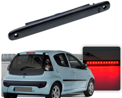 NSLUMO LED Drittes Bremslicht, Rückleuchte für Citr.oen C1, Peug.eot 107, Toyoto Aygo (2005-2014) Zentrales Hochmontiertes Bremslicht Zusätzliche 3. Bremsleuchte OEM#1606372780