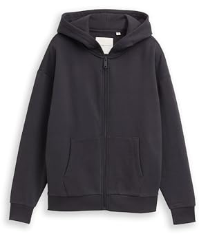 TOM TAILOR Jungen Kapuzenpullover Sweatshirt, 29476-Coal Grey, 176 cm