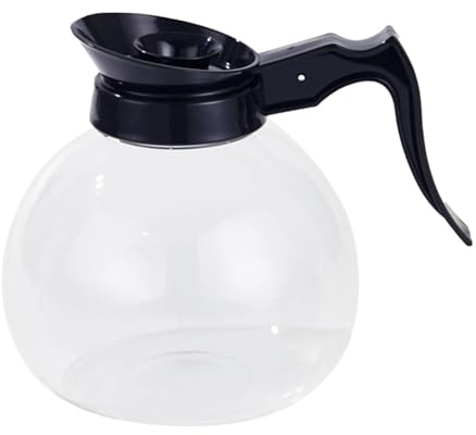 Milageto Coffee Pot Decanter,Glass Carafe Home Jug Replacement 1700ml Coffee Kettle for Kitchen Cafe Office Coffees Maker Commercial, Style A