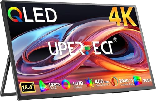 UPERFECT 18 Pollici 4K QLED Monitor Portatile, UHD 3840x2160 145% sRGB