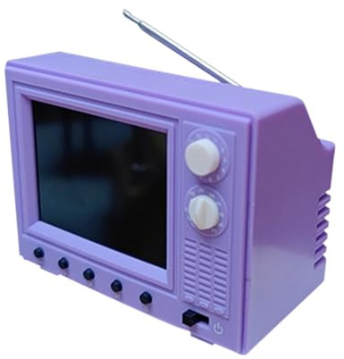 Mini-TV-Möbel, Maßstab 12, Miniatur-Landschaft, winziger spielbarer Fernseher