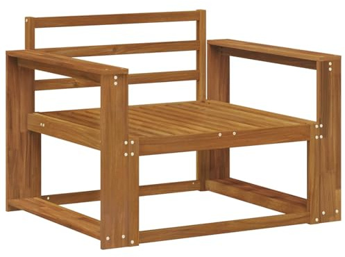 vidaXL Outdoor Mittelsofa Massivholz Akazie Natur, Akazienholz Mittelsofa, Langlebige Lounge für den Außenbereich, Modernes Terrassensitzmöbel, Stylische Garten-Couch, Wetterfeste Möbel