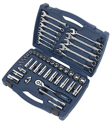 Sealey AK8996 46pc 3/8Sq Drive Socket and Spanner Set WallDrive® - Metric