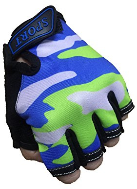 EurHouse Fahrradhandschuhe Kinder Fingerlose Handschuhe Kleinkind Mädchen Jungen Fäustlinge Gartenhandschuhe Reithandschuhe 3 4 5 6 7 8 9 Jahre Grün