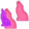 2 x Silikonformen mit Wolfsmotiv