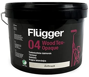 TerraDomi 2,8 Liter Außenfarbe Anthrazit | seidenmatte und diffusionsfähige Holzfarbe für den Außeneinsatz | stellt eine wetterfeste Oberfläche her | Flügger Farben