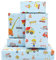 Bau-Geschenkpapier, Road Under Construction Traktor Truck auf hellblauem Geschenkpapier für Kinder, Jungen, Herren, Geburtstagsparty, Babyparty, 4 Bögen, Geschenkpapier – flach gefaltet, 50 x 76 cm