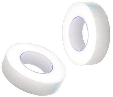 2Rolls Micropore Adhesive Surgical Tapes,PE Hypoallergenic Micropore Medical Tape,Tearable Surgical Tapes Wound Dressing Tapes for First Aid Taping Bandages Breathable Eyelash(1.25cm*9m/roll)