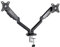 TOOQ DB5132TNR-B - Soporte de Mesa Giratorio e Inclinable para 2 Pantallas de 17-32, de Dos Brazos Articulados, Ajustable y Regulable con Mecanismo Asistido por Muelles, Color Negro