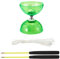 Will LIke Diabolo mit Kugellager, Kommt mit professionellem Stick,Freizeitsport, perfekt für Outdoor-Sportarten (Grün)