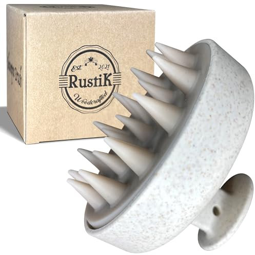 Scalp Massaging Shampoo Hair Brush by RustiK, The Perfect Wet Brush to Massage The Scalp, Apply Shampoo or Hair/Oil Treatments.
