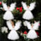 Byjogger Christmas Tree Pendants 4 Pieces Christmas Decorations Ornament Xmas Hanging Angel Plush Doll Toy Holiday Baubles for Christmas Tree Fairies