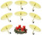 Gotanc Adventskranz für Kerzenhalter Gold Adventskerzenhalter Metall Kerzenleuchter mit Dorn, DIY Adventskranz Deko Weihnachten Kerzenteller Metall (Ø 6cm/ 8 Stück)