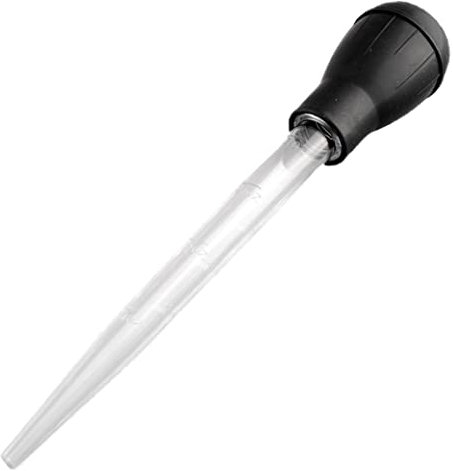 XJKLBYQ Turkey Baster Barbecue Rubber Head Plastic Pipette Meat Baster Syringe BBQ Drip Tube Black, Rubber Head Plastic Pipette