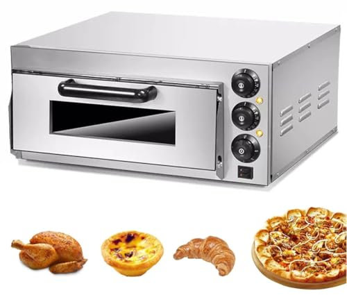 MiBoce 20L Countertop Electric Pizza Oven, 2000W Commercial Pizza Oven, with 0-60min Timer, 50-350℃ Adjustable Temperature, for Hotel Restaurant Home Baked