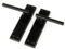 UNDERGROUND PARTS London T Bar Round Door Lever Handles on a Long 7 Back Plate Satin Black