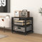 Supporto per TV ad angolo mobile a 3 livelli, componenti audio e video, supporto per HiFi, per stanze di gioco e registrazione, 55 x 50 x 48,5 cm