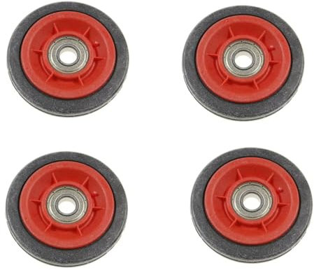 G GRIMALDI Set 4 Rulli Supporto Laterale Antivibrazione per Asciugatrice Compatibile Electrolux 8077877028 Zanussi Rex| Staffa con Guarnizioni