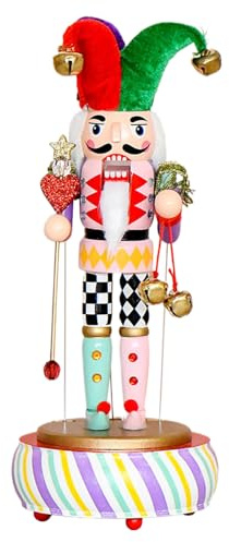 Nutcracker Music Box - Nutcracker Shaped Music Box Seasonal Christmas Decoration | Wooden Festive Musical Ornament Gift Box for Collectors, Fireplace B