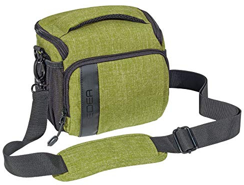 PEDEA DSLR-Kameratasche Fashion mit Displayschutzfolie für Fujifilm XF10 / Sony Alpha 5000 / Canon EOS 5D Mark IV 6D 600D 700D / Nikon D5000 D5100 D7200 / Panasonic Lumix DMC G5 GF7, Gr. L grün