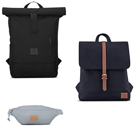 Johnny Urban Laptophülle 11 11,6 12 Zoll Schwarz Canvas Laptop Sleeve Laptoptasche Hülle für MacBook Air 11, MacBook 12 Surface Pro 3 & 4-11 - 12 Laptophülle Notebook Tasche aus Baumwolle