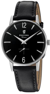 Festina Herren Analog Quarz Uhr mit Leder Armband F20248/4