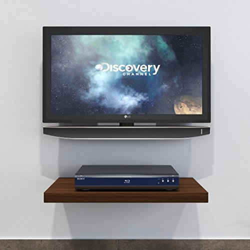 Royal Handicrafts DecorNation Apollo Set Top Box TV/DVD Player Shelf (24In) Rich Walnut