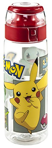 25-oz Pokemon Wasser Flasche mit Klappverschluss Gap & Tragetasche loop- von ZAK., BPA-frei und bruchfest, Pikachu