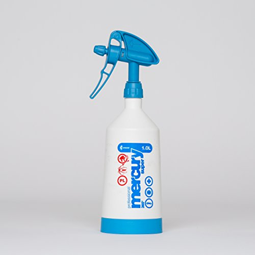 3 x Kwazar Sprüher Pumpsprüher Sprühflasche Mercury mit Sprühkopf 360° sprühfähig Dual Action Sprühmechanik Viton Dichtung 1 L