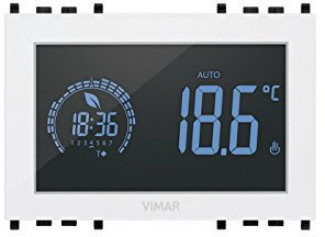Thermostat Tactile Blanc 3 Mod 120-230 V - 02955.B Vimar Rikon