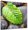 Bilderdepot24 Zen Tableau sur Verre Motif Pierres avec Feuilles, Verre, 20 cm x 20 cm