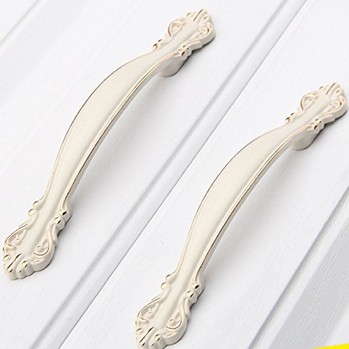 Voleseni™ Maniglie per Mobili, Cassetti, Cucina, Porte, Armadi - Decorazione per Casa e Ufficio (64 mm, Bianco Avorio)
