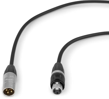 PD Connex 6m IP65 3-Pin XLR Male to Female DMX Cable – Waterproof Professional Signal Cable for Lighting, Stage & Audio, Reliable Durable Outdoor Cable for DMX Controllers & DJ Equipment
